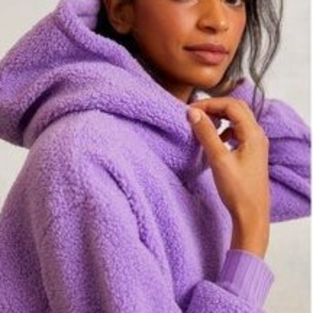Anthropologie Sherpa Hoodie Jacket